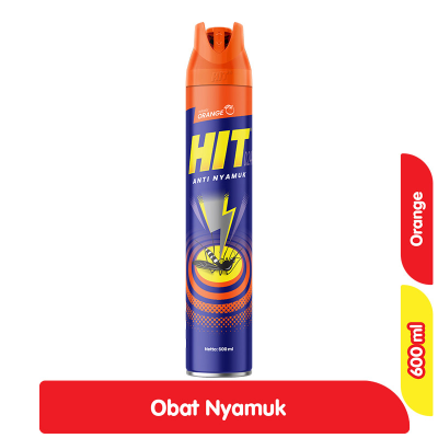 HIT Obat Nyamuk Aerosol Orange 600 ml