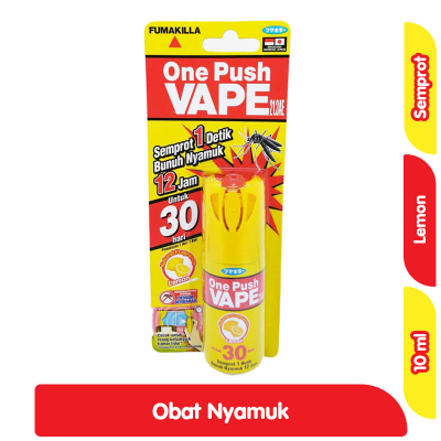 Promo Fumakilla One Push Vape Obat Nyamuk Aerosol Lemon 10 ml Alfamart