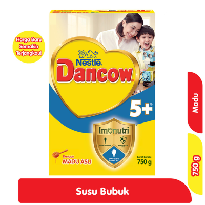 Promo Nestle Dancow 5+ Imunutri Susu Bubuk Pertumbuhan Anak 5-6 tahun Madu 750 g Alfamart