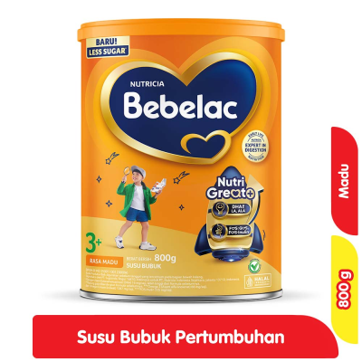 Promo Bebelac 3+ NutriGreat+ Susu Bubuk Pertumbuhan Anak Madu 800 g Alfamart