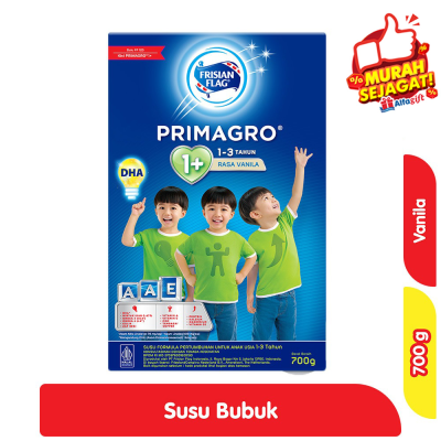 Promo Frisian Flag Primagro 1+ Susu Anak 1-3 Tahun Vanila 700 g Alfamart