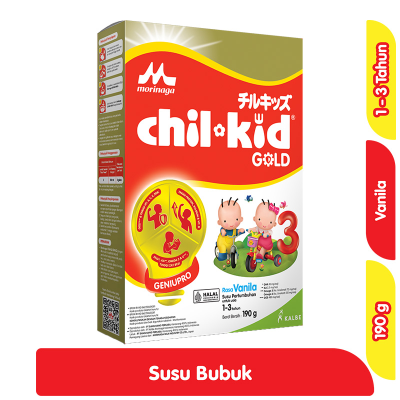 Promo Morinaga chil-kid 3 Gold Susu Bubuk Pertumbuhan Anak 1-3 Tahun Vanila 190 g Alfamart