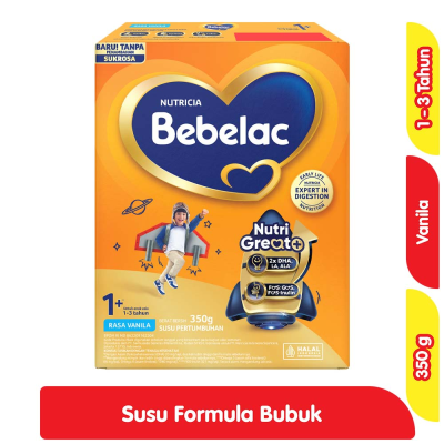Promo Bebelac 1+ GroGreat+ Susu Bubuk Pertumbuhan Anak Vanila 350 g Alfamart