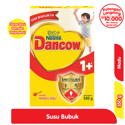 Promo Nestle Dancow 1+ Imunutri Susu Bubuk Pertumbuhan Anak 1-3 tahun Madu 350 g Alfamart