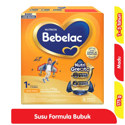 Promo Bebelac 1+ GroGreat+ Susu Bubuk Pertumbuhan Anak Madu 175 g Alfamart