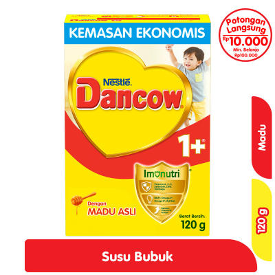 Promo Nestle Dancow 1+ Imunutri Susu Bubuk Pertumbuhan Anak 1-3 tahun Madu 120 g Alfamart