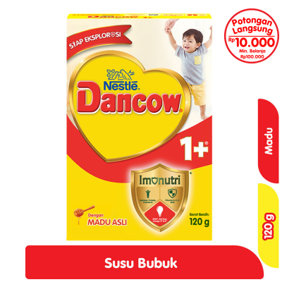 Promo Nestle Dancow 1+ Imunutri Susu Bubuk Pertumbuhan Anak 1-3 tahun Madu 120 g Alfamart