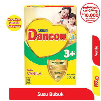 Promo Nestle Dancow 3+ Imunutri Susu Bubuk Pertumbuhan Anak 3-5 tahun Vanila 350 g Alfamart