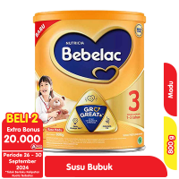 Promo Harga Bebelac 3 Susu Pertumbuhan Madu 800 gr - Alfamart