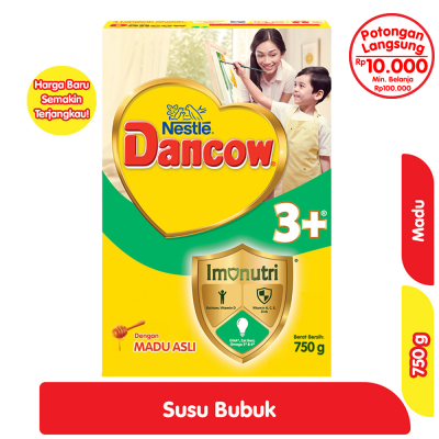 Promo Nestle Dancow 3+ Imunutri Susu Bubuk Pertumbuhan Anak 3-5 tahun Madu 750 g Alfamart