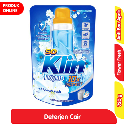 Promo So Klin Deterjen Cair Anti Bacterial 720 g Alfamart