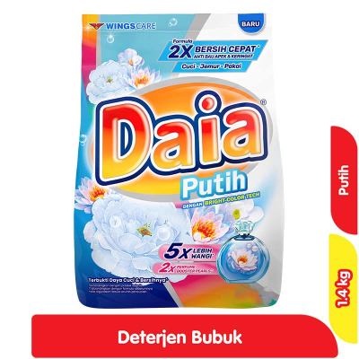 Promo Daia Deterjen Bubuk Putih Fresh Scent Refill 1.4 kg Alfamart