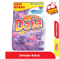 Promo Harga Daia Deterjen Bubuk + Softener Violet 850 gr - Alfamart