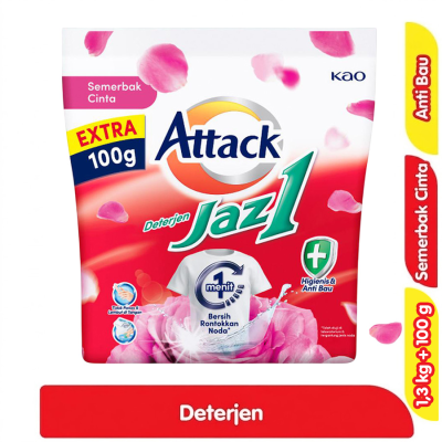 Promo Attack Jaz1 Detergen Bubuk Semerbak Cinta 1.4 kg Alfamart