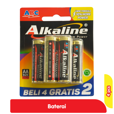 Promo ABC Alkaline Baterai AA Millenium Power LR-06 4 pcs Alfamart