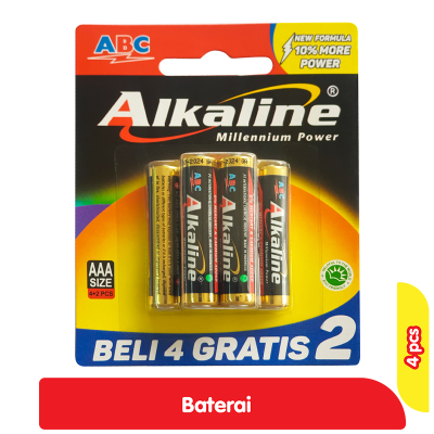 Promo ABC Alkaline Baterai AAA Millenium Power LR-03 4 pcs Alfamart