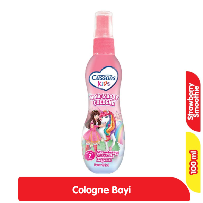 Promo Cussons Kids Cologne Rambut & Tubuh Anak Strawberry Smoothie 100 ml Alfamart
