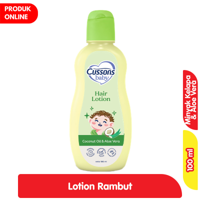 Promo Cussons Baby Lotion Rambut Bayi Minyak Kelapa & Aloe Vera 100 ml Alfamart