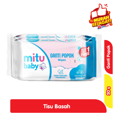 Promo Mitu Baby Tisu Basah Bayi Ganti Popok Charming Lily 50 s - Beli 1 Gratis 1 Alfamart