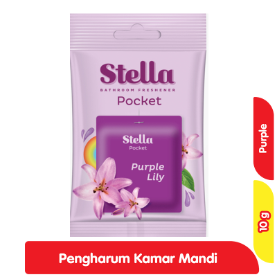 Promo Stella Pocket Pengharum Ruangan Kamar Mandi Gantung Purple Lily 10 g Alfamart