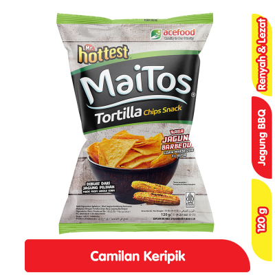 Promo Mr. hottest Maitos Tortilla Barbekiu 120 g Alfamart