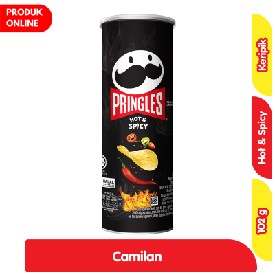 Promo Pringles Snack Keripik Kentang Hot & Spicy 102 g Alfamart