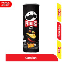 Promo Harga Pringles Potato Crisps Hot & Spicy 107 gr - Alfamart