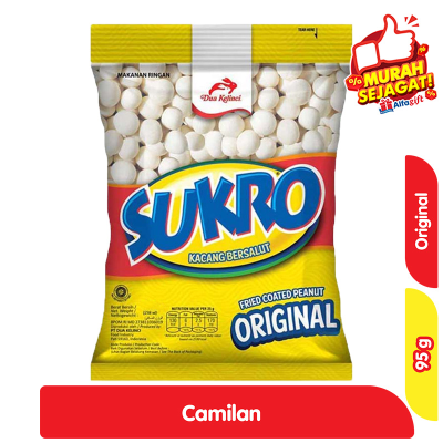 Promo Dua Kelinci Sukro Kacang Atom Original 95 g Alfamart
