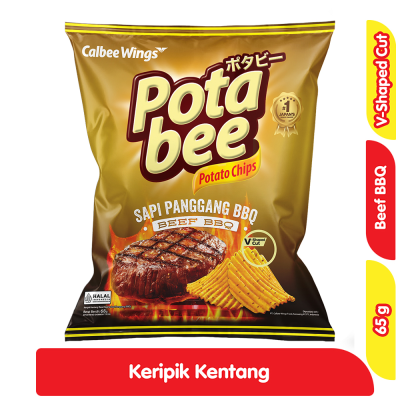 Promo Potabee Keripik Kentang Sapi Panggang Barbekiu 65 g Alfamart