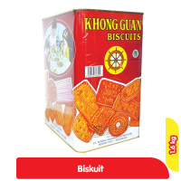 Promo Harga Khong Guan Assorted Biscuit Red Persegi 1600 gr - Alfamart