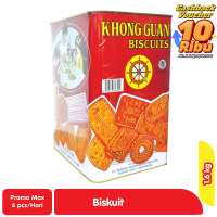 Promo Harga Khong Guan Assorted Biscuit Red Persegi 1600 gr - Alfamart