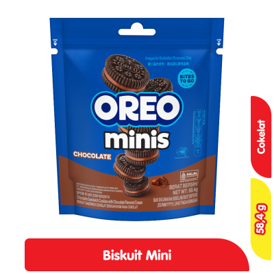 Promo Oreo Mini Biskuit Sandwich Cokelat 58.4 g Alfamart