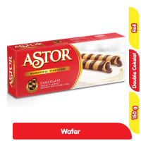 Promo Harga Astor Wafer Roll Double Chocolate 150 gr - Alfamart