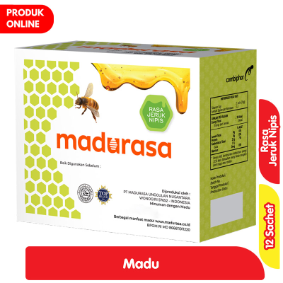 Promo Madurasa Madu Rasa Jeruk Nipis Box 12 sachet Alfamart
