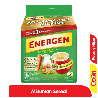 Promo Energen Minuman Sereal Kacang Hijau 10 x 30 g Alfamart