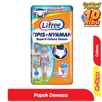 Promo Lifree Tipis & Nyaman Popok Celana Dewasa M 10 pcs Alfamart