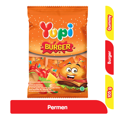 Promo Yupi Permen Gummy Burger Mini 105 g Alfamart