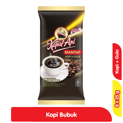 Promo Kapal Api Mantap Kopi Instan + Gula 8 x 25 g Alfamart