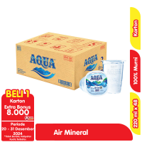 Promo Harga Aqua Air Mineral 220 ml - Alfamart