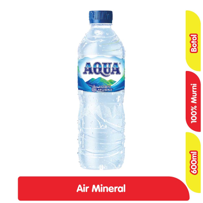 Promo Aqua Air Mineral Botol 600 ml Alfamart