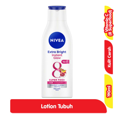 Promo Nivea Extra Bright Lotion Pelembap Tubuh Instant Glow 190 ml Alfamart