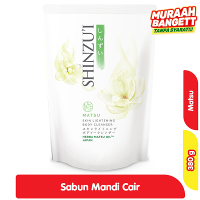 Promo Shinzu'i Skin Lightening Sabun Mandi Cair Matsu Refill 380 g Alfamart