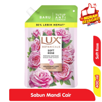 Promo Harga LUX Botanicals Body Wash Soft Rose 400 ml - Alfamart