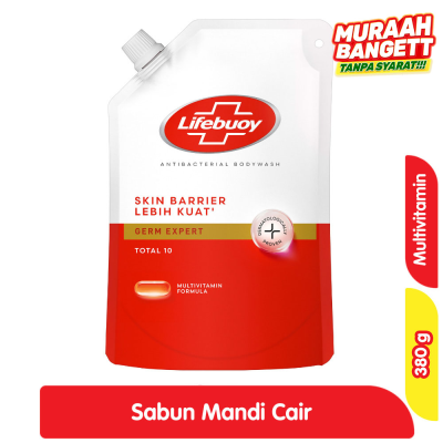 Promo Lifebuoy Sabun Mandi Cair Anti Bakteri Total 10 380 g Alfamart