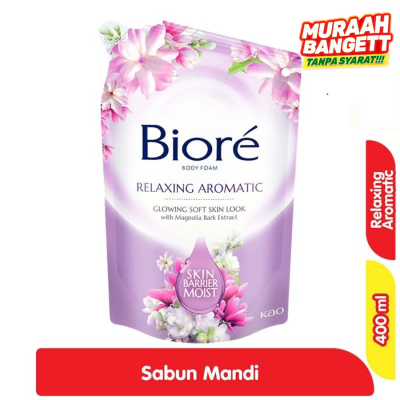 Promo Biore Sabun Mandi Cair Relaxing Aromatic Refill 400 ml Alfamart
