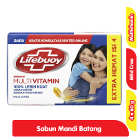 Promo Harga Lifebuoy Bar Soap Mild Care per 4 pcs 60 gr - Alfamart
