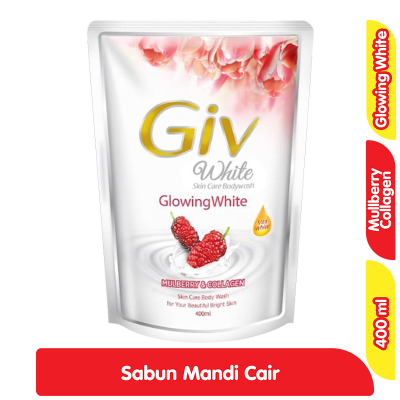 Promo Giv White Collection Sabun Mandi Cair Mulberry & Collagen Refill 400 ml Alfamart