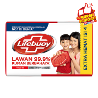 Promo Harga Lifebuoy Bar Soap Total 10 per 4 pcs 110 gr - Alfamart