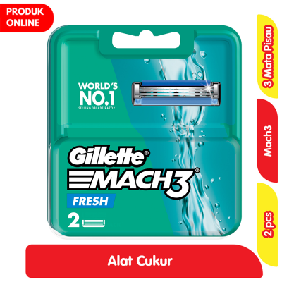 Promo Gillette Mach3 Fresh Mata Pisau Cukur Refill 2 pcs Alfamart