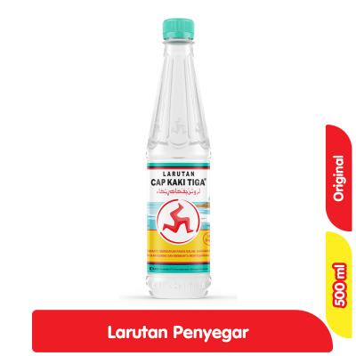 Cap Kaki Tiga Larutan Penyegar Botol 500 ml